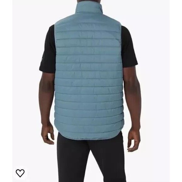 Asics Men Small Performance Insulated Sports running Vest 2.0 Light Teal Warmth - Picture 4 of 15